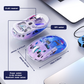 FreeWolf A2 Transparent RGB Gaming Mouse – Wireless, Battery Display, Dual Mode