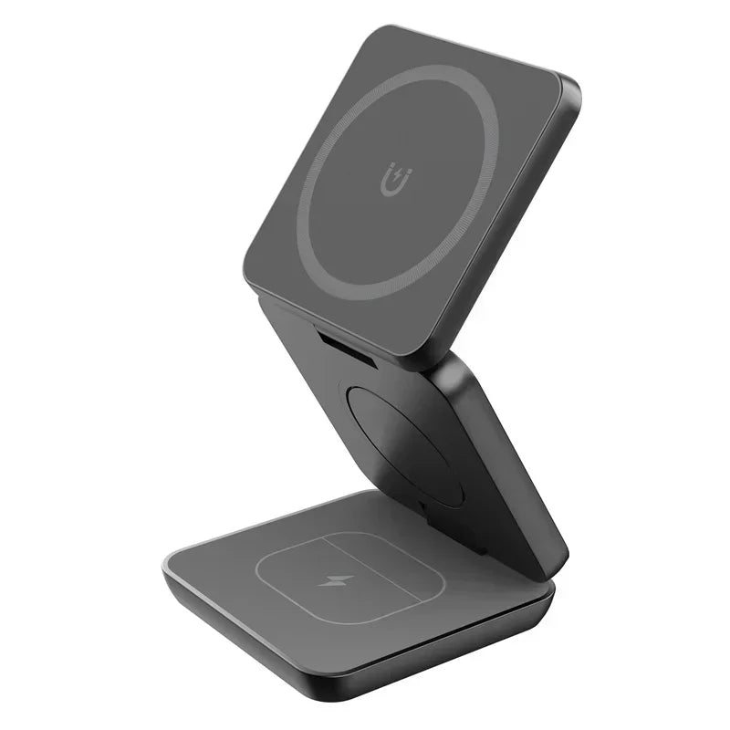 3-in-1 Foldable Magnetic Wireless Charger – iPhone, iWatch & AirPods