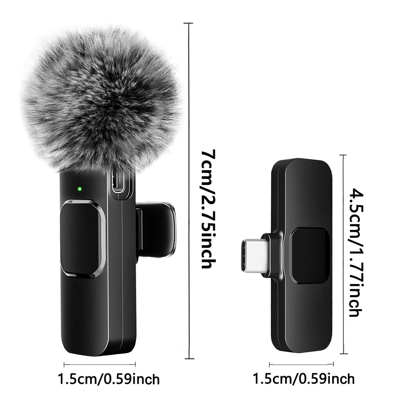 Wireless Lavalier Microphone – Mini Mic for iPhone, Android & Laptop