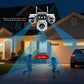 10K 20MP WiFi Security Camera – 4 Lens, 360° PTZ, 16X Zoom