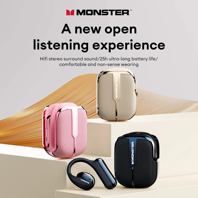 Monster XKO06 Earbuds – Wireless Bluetooth 5.4, Stereo, Noise Reduction, Sport