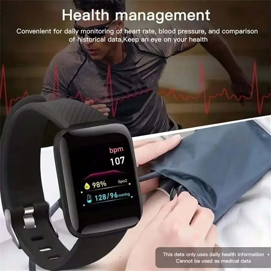 116 Smart Fitness Bracelet – Sport Watch, Music & Message Control, Bluetooth