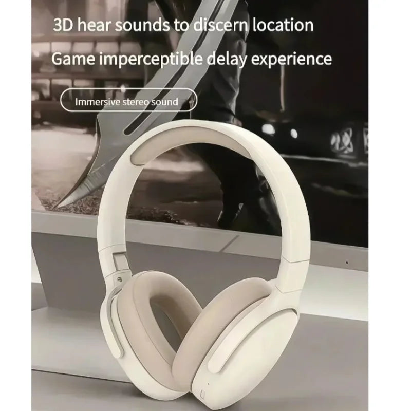 Fashion Bluetooth Over-Ear Headphones – Deep Bass, Sports Stereo, Long Battery