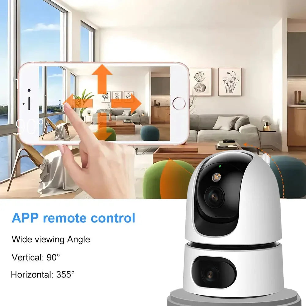 Dual Lens 4K 8MP WiFi PTZ Camera – 10X Zoom, Auto Tracking, Indoor Security