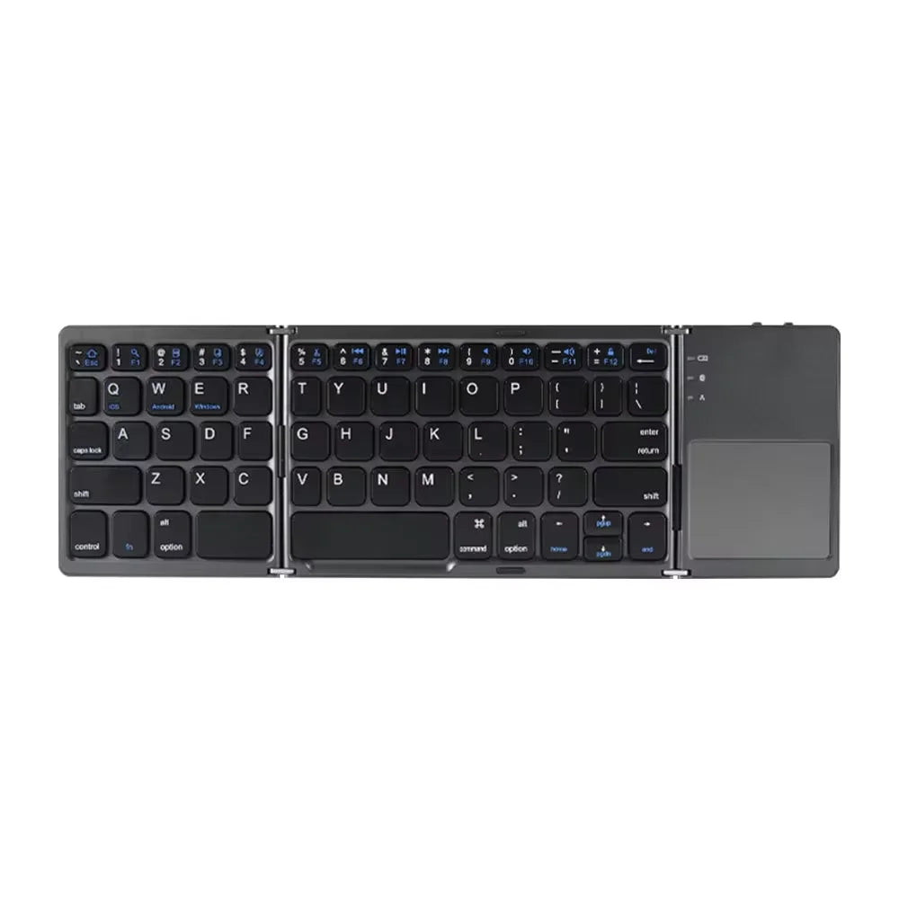 Folding Bluetooth Keyboard with Touchpad – Mini Wireless, Universal 3-System