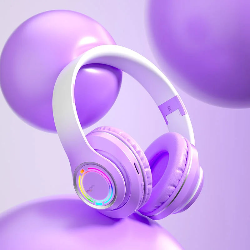 Wireless Bluetooth Kids Headphones – Multi-Color, SD Card, HiFi Stereo
