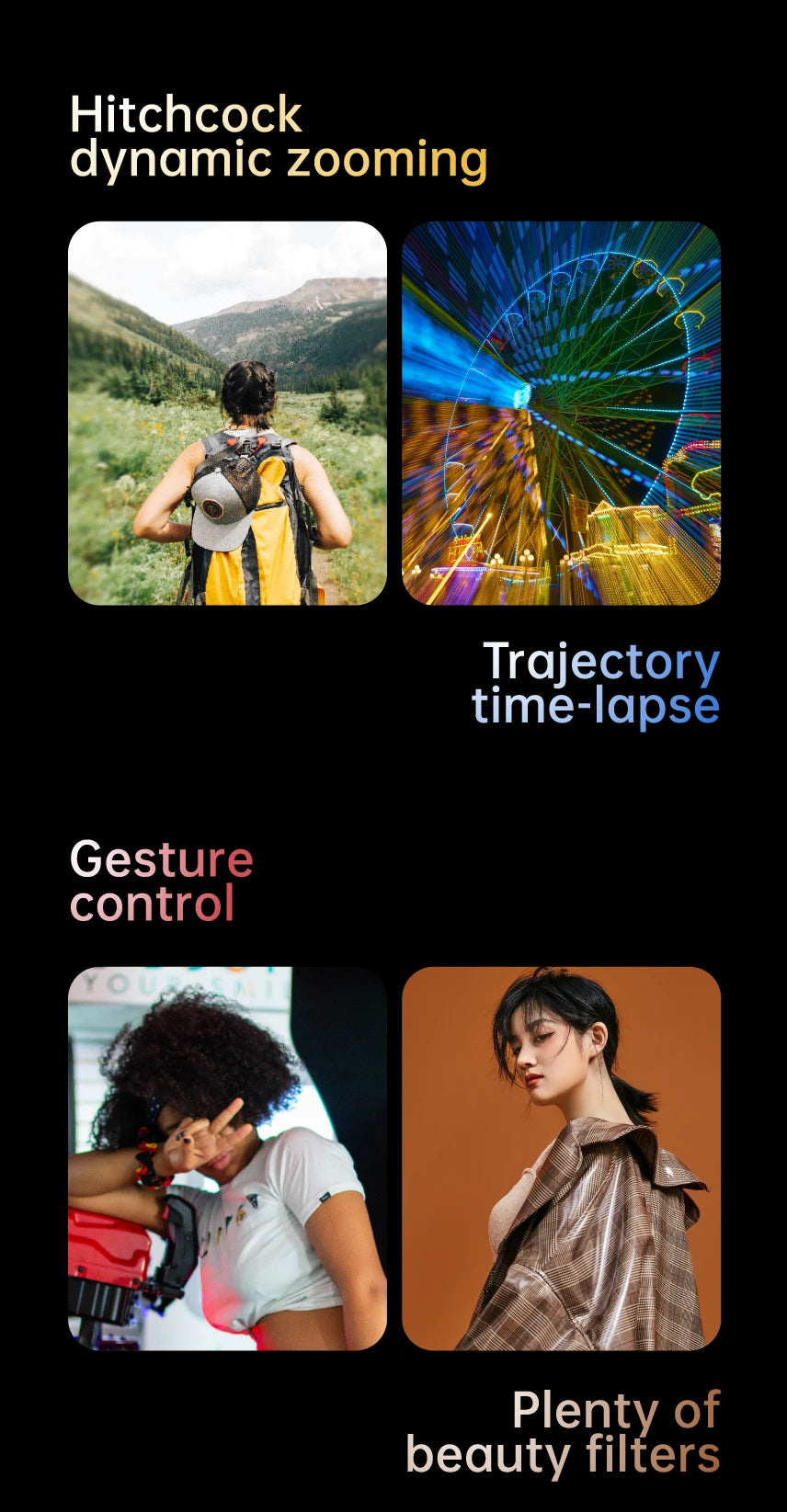 AOCHUAN 3-Axis Handheld Gimbal – SmartXE for iPhone & Android, AI Face Tracking