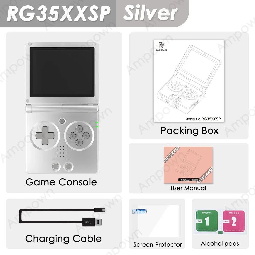 ANBERNIC RG35XXSP Flip Game Console – 3.5'' IPS, HDMI, WiFi & Bluetooth