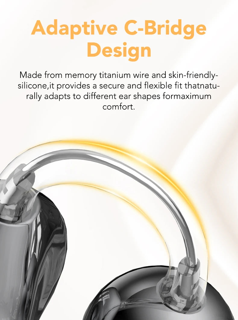 MINISO MS201 Bluetooth EarClip Headphones – AI Translator, 60H Playtime
