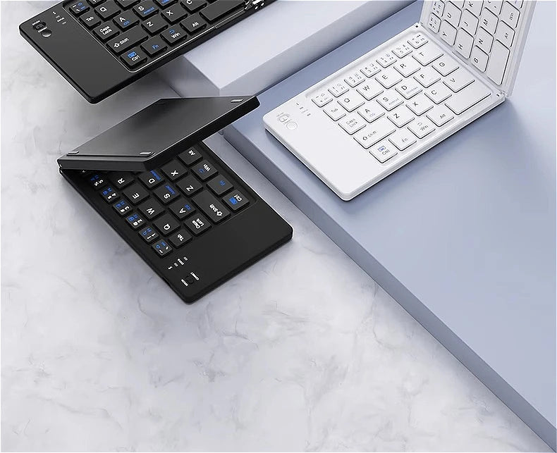 MINGCVIL Mini Foldable Bluetooth Keyboard – Slim, Portable, Rechargeable
