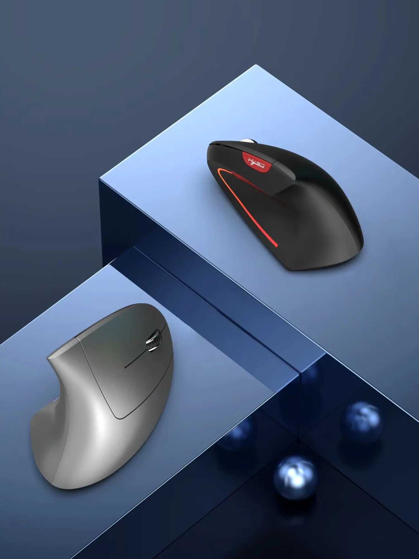 HXSJ Dual-Mode Vertical Mouse – 2025 Ergonomic Rechargeable 2400DPI