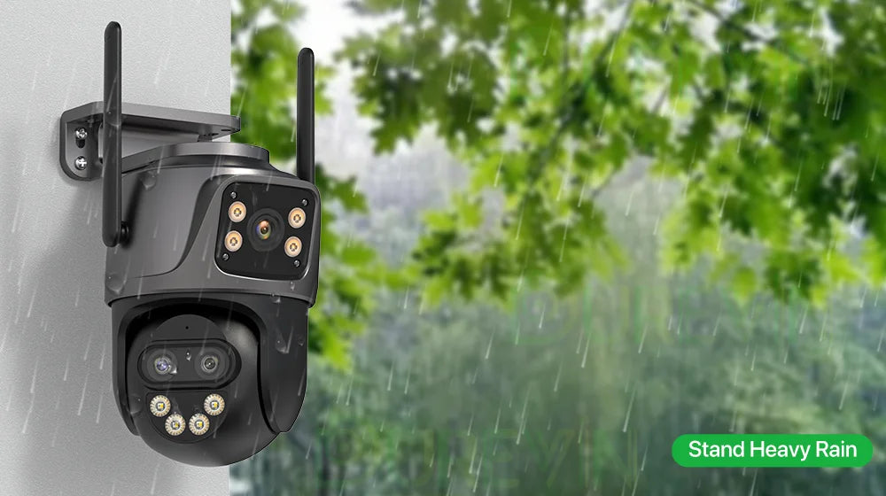 6K 9MP Outdoor WiFi Camera – Triple Lens, Dual Screen, PTZ Auto Tracking