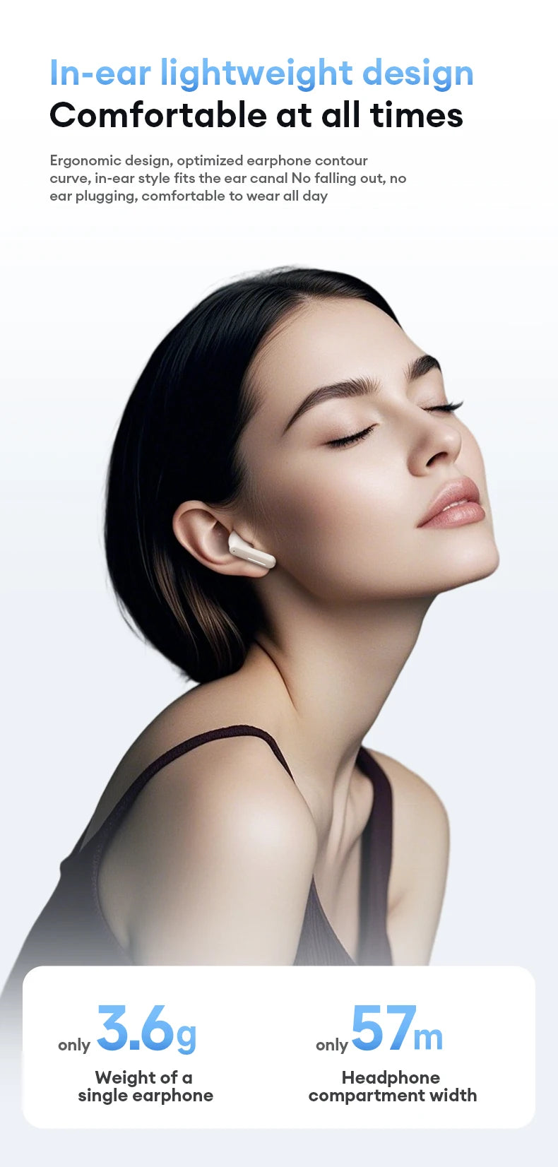 Lenovo LE209 Wireless Bluetooth Earphones – ANC, HiFi Music, 30H Battery