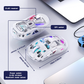 FreeWolf A2 Transparent RGB Gaming Mouse – Wireless, Battery Display, Dual Mode
