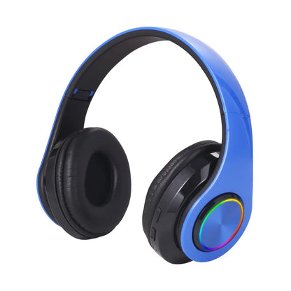 Wireless Bluetooth 5.0 On-Ear Headphones – Stereo, Mic, Foldable for Gaming & Sports