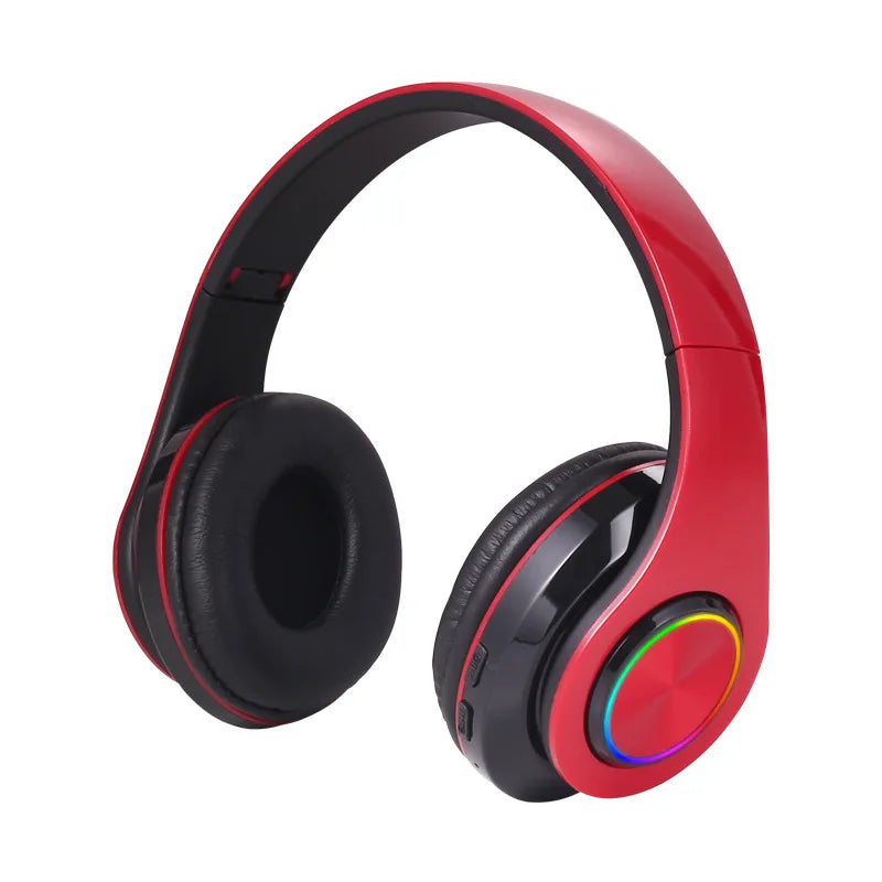 Wireless Bluetooth 5.0 On-Ear Headphones – Stereo, Mic, Foldable for Gaming & Sports