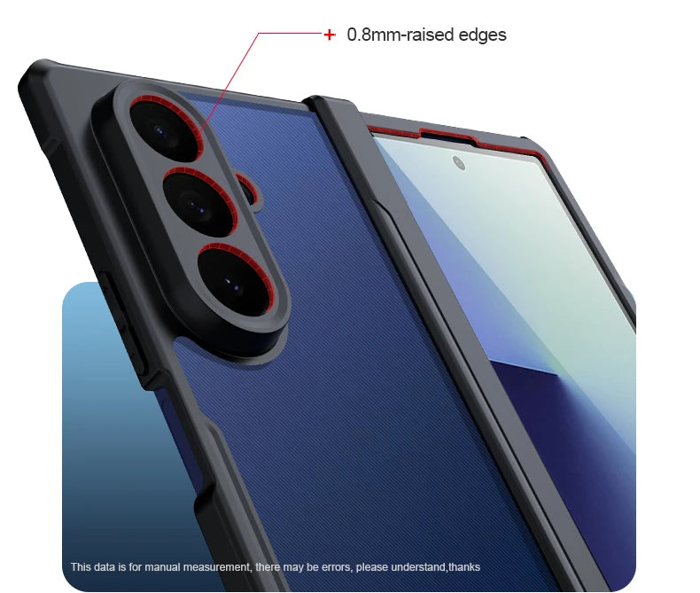 Xundd Galaxy Z Fold 3–7 Case – Hinge Protection + Built-in Screen Protector