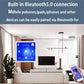 4'' Bluetooth Wall Amplifier – Touchscreen Mini Stereo, Home Theater Audio