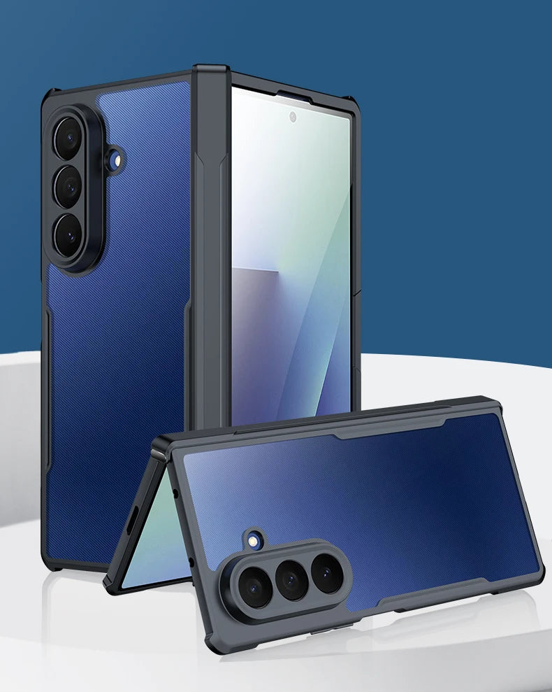 Xundd Galaxy Z Fold 3–7 Case – Hinge Protection + Built-in Screen Protector