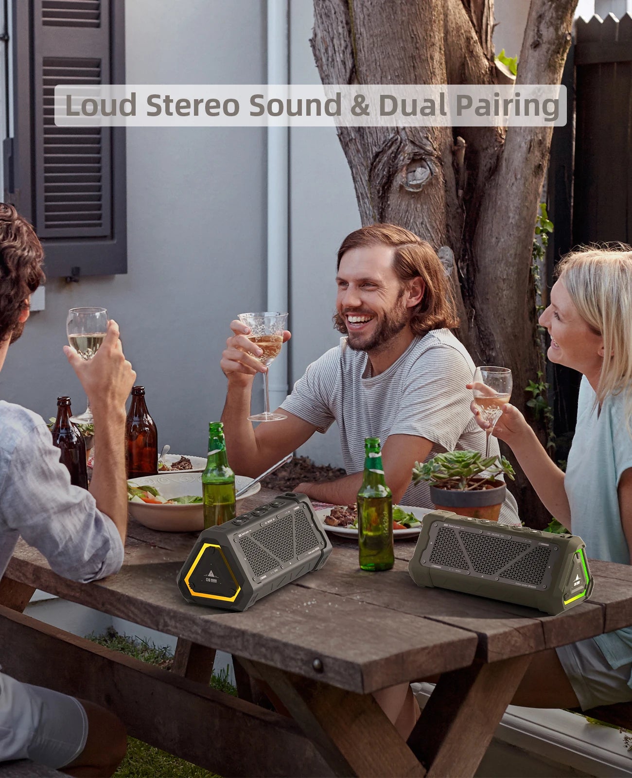 MLOVE P3 Outdoor Bluetooth Speaker – 40W, IPX7 Waterproof, RGB Light