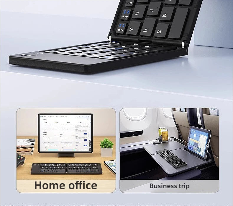 MINGCVIL Mini Foldable Bluetooth Keyboard – Slim, Portable, Rechargeable
