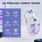FreeWolf A2 Transparent RGB Gaming Mouse – Wireless, Battery Display, Dual Mode