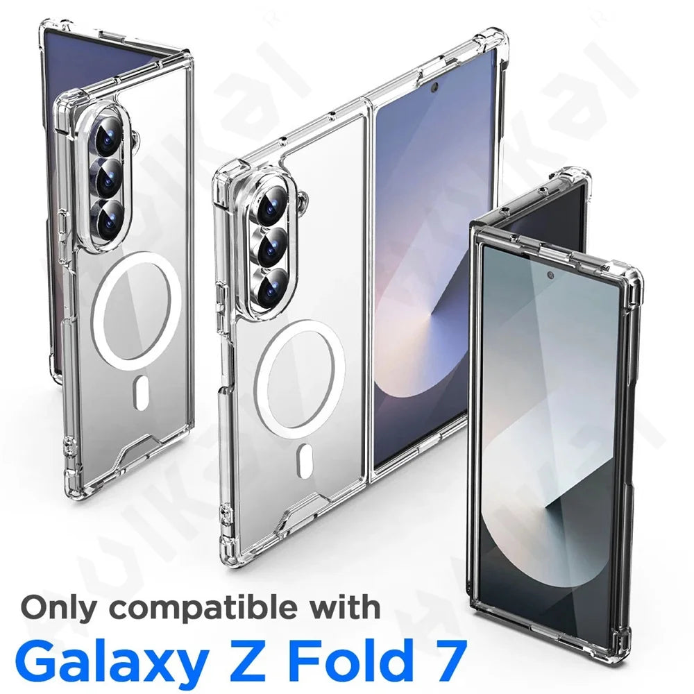 Transparent Magnetic Shockproof Case – Samsung Galaxy Z Fold 3–7