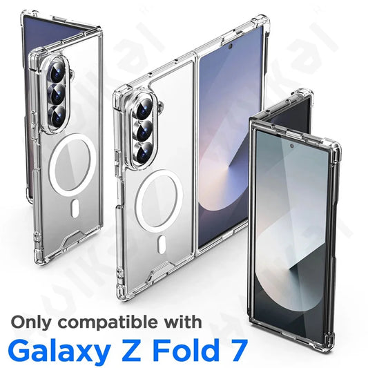 Transparent Magnetic Shockproof Case – Samsung Galaxy Z Fold 3–7