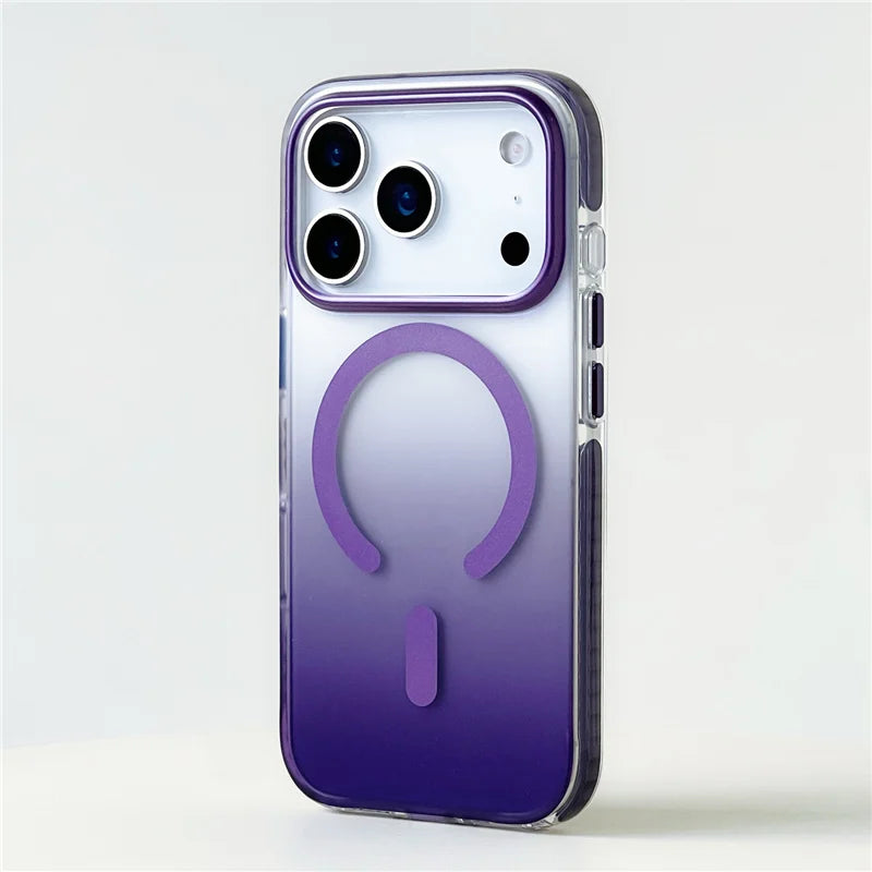 Gradient Matte iPhone Case – Shockproof & MagSafe (iPhone 16–17/Air/Pro Max)