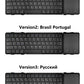 Folding Bluetooth Keyboard with Touchpad – Wireless, 3-Device Support, PU Leather