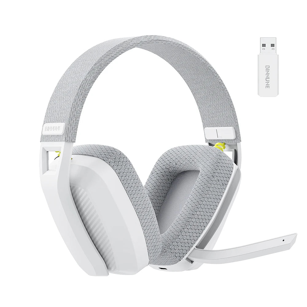 BINNUNE BW06 Wireless Gaming Headset – 2.4GHz & Bluetooth, Mic for PS5/PC