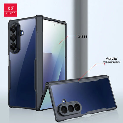 Xundd Galaxy Z Fold 3–7 Case – Hinge Protection + Built-in Screen Protector