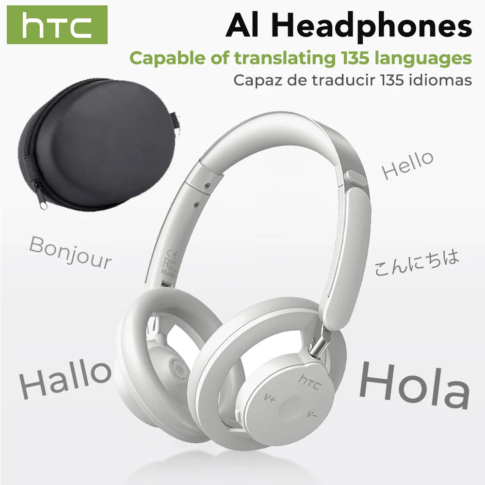 HTC HP06 Bluetooth 6.0 Wireless Open-Ear Headphones – Foldable & Lightweight