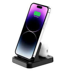 2-in-1 Charging Station – Dock for iPhone 11–14 & AirPods 1–3/Pro