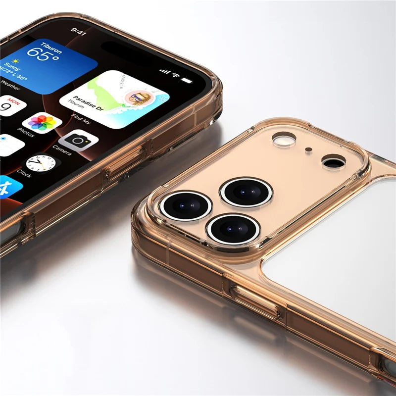Clear Shockproof iPhone Case – Luxury Hybrid (iPhone 17/17 Pro/Pro Max/Air)