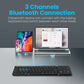 Folding Bluetooth Keyboard with Touchpad – Wireless, 3-Device Support, PU Leather