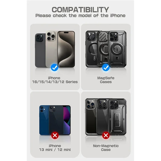 SUPCASE Magnetic Tripod Phone Stand – Credit Card Holder, MagSafe Compatible