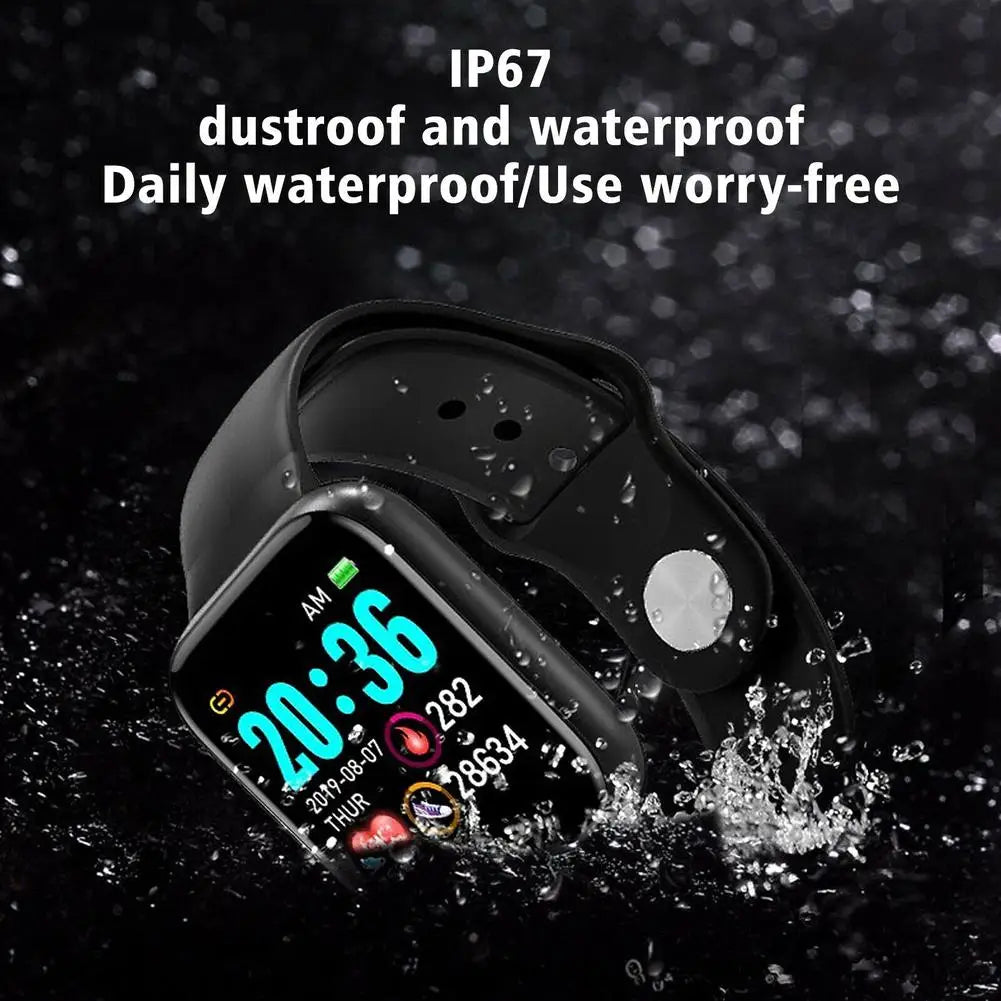 D20 Y68 Smartwatch – Fitness Tracker, Sports, IP67 Waterproof, Android Compatible