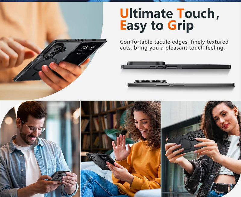 UYUXIO Magnetic Case – Slim Rugged Wireless Charging (Galaxy Z Fold 7)