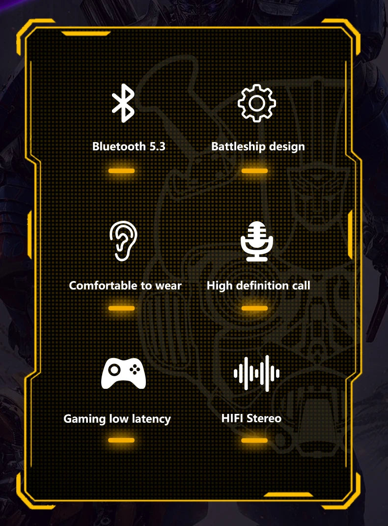 Choice Transformers TF-T01 Bluetooth 5.3 Wireless Earbuds – Gaming & Music