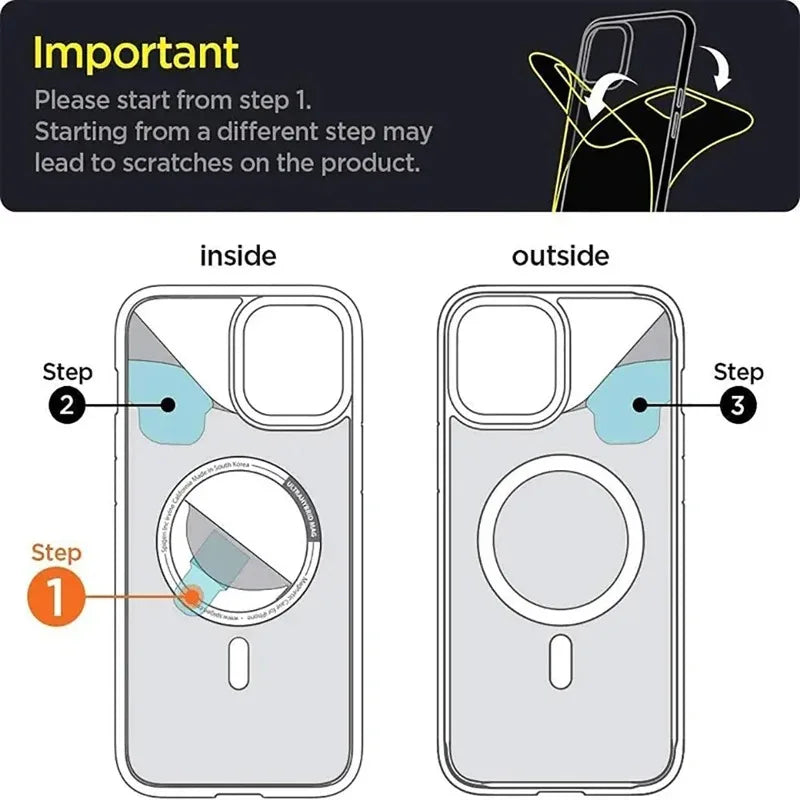 Anti-Fall Acrylic Business Case – Magnetic Magsafe for iPhone 11–16 Pro/Max