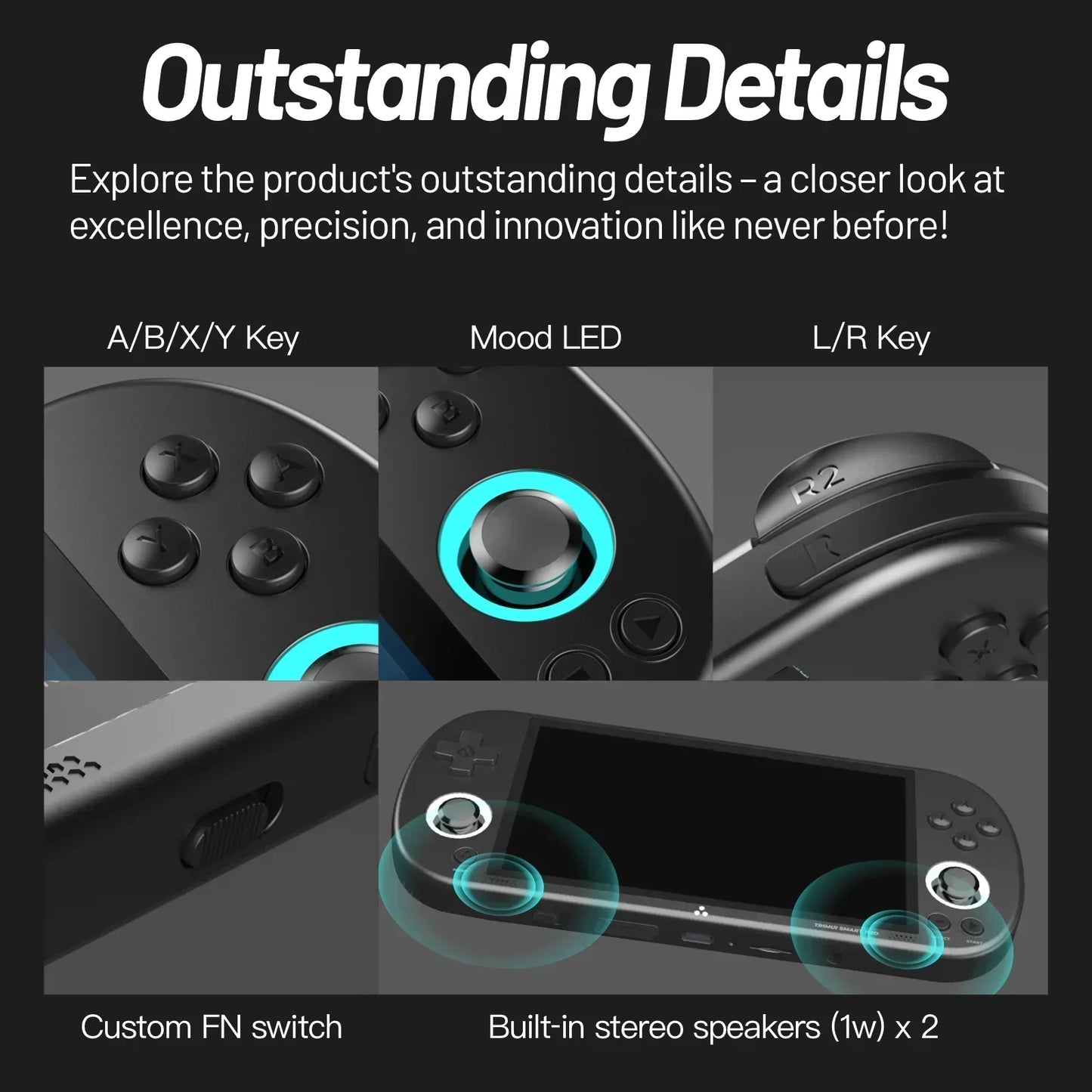 Trimui Smart Pro Handheld Console – 4.96'' IPS, Linux, Retro Gaming