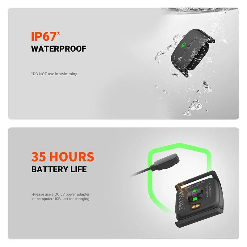 COOSPO HW9 Armband Heart Rate Monitor – BLE5.0 & ANT+ for Fitness & Cycling
