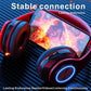 Wireless Bluetooth 5.0 On-Ear Headphones – Stereo, Mic, Foldable for Gaming & Sports