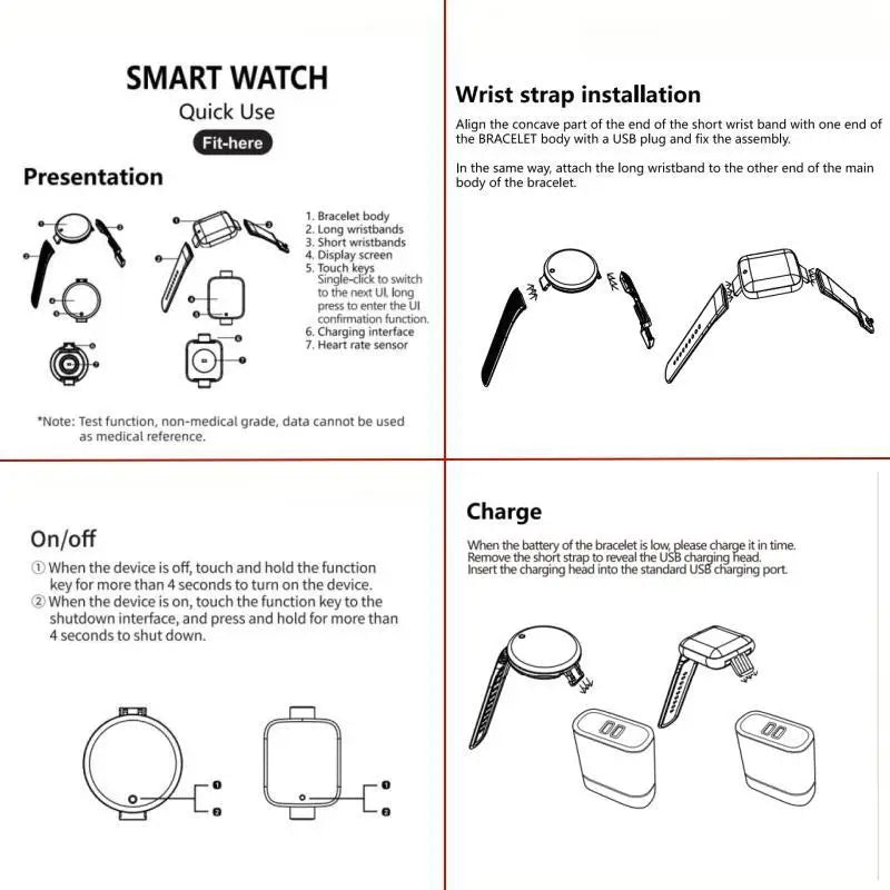116 Smart Fitness Bracelet – Sport Watch, Music & Message Control, Bluetooth