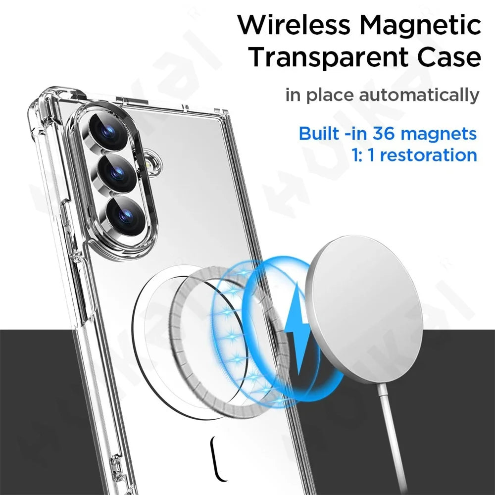 Transparent Magnetic Shockproof Case – Samsung Galaxy Z Fold 3–7