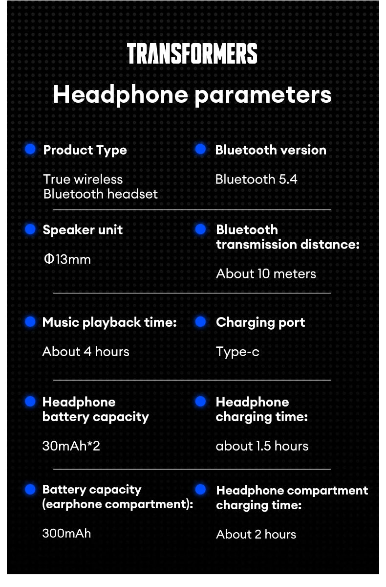Choice Transformers TF-T51 Bluetooth 5.4 Gaming Headset – Wireless with LED & AI Translator