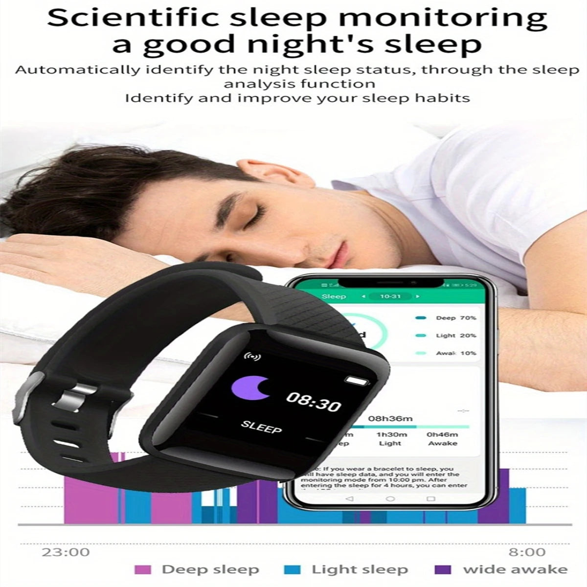 Smart Watch for Men & Women – Bluetooth, Music, Fitness & Health Monitor