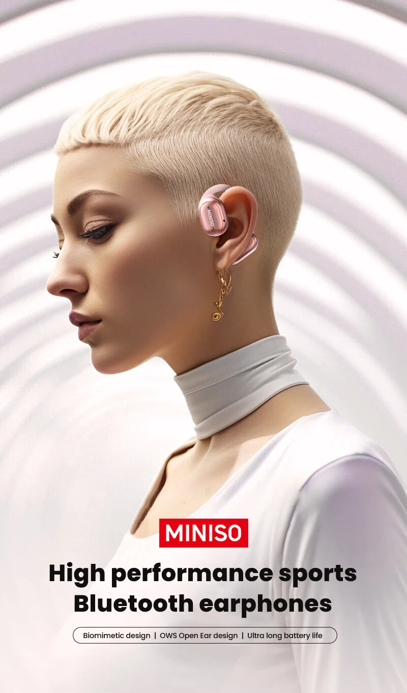 MINISO X39 Wireless Open-Ear Earbuds – Bluetooth 5.4, HiFi Sound, IPX5