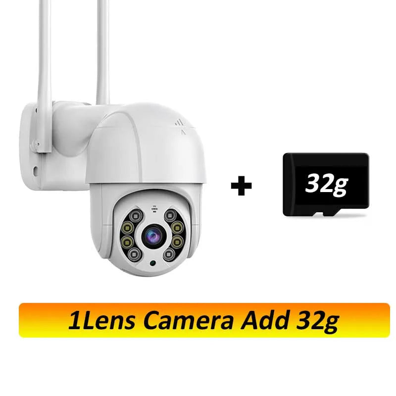 6K HD PTZ Outdoor WiFi Camera – 3 Lens, Auto Tracking Security